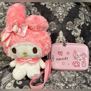 Sanrio’s My Melody Plushy and Crossbody hard shell My Melody bag